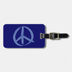 Blue Peace Sign Gepäckanhänger