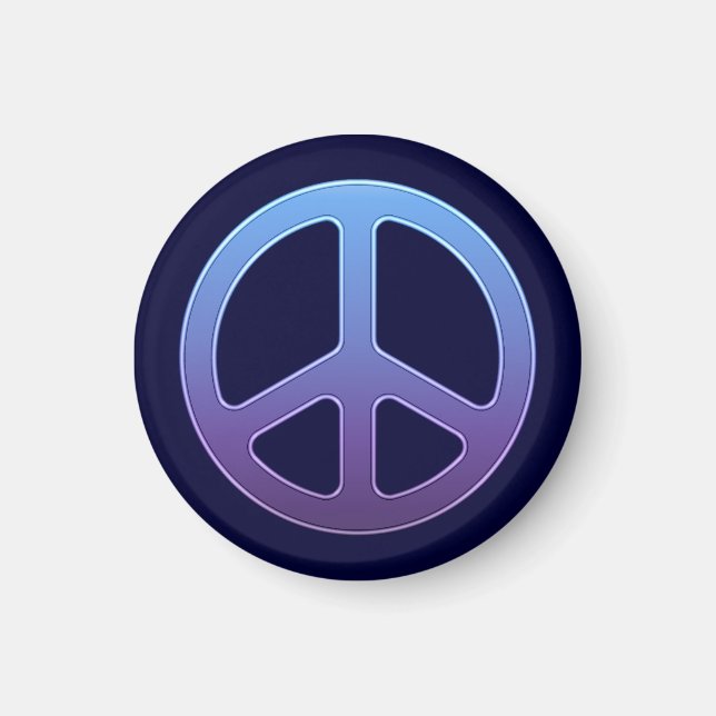Blue Peace Sign Magnet (Vorne)