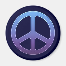 Blue Peace Sign Magnet