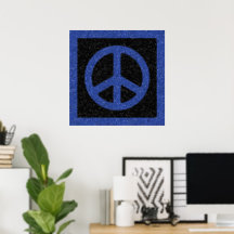 Blue Peace Sign Mosaik