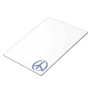 Blue Peace Sign Notizblock