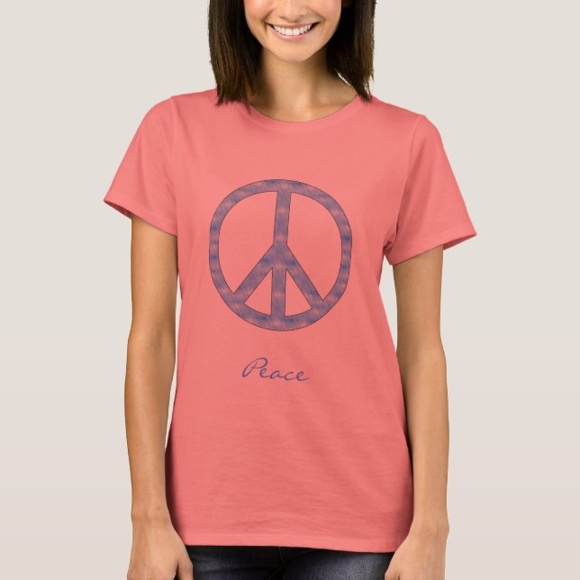 Blue Peace Sign Shirt (Vorderseite)