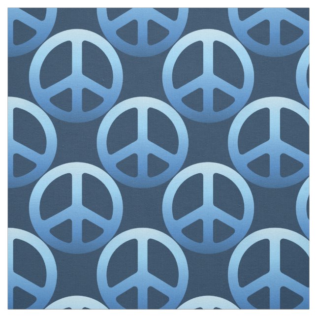 Blue Peace Sign Stoff (Muster)