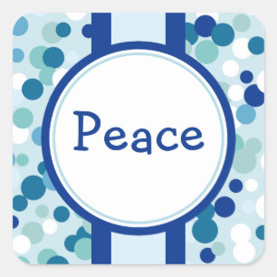 Blue Peace Stickers