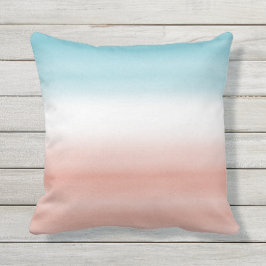 Blue Peach Ombre Kissen
