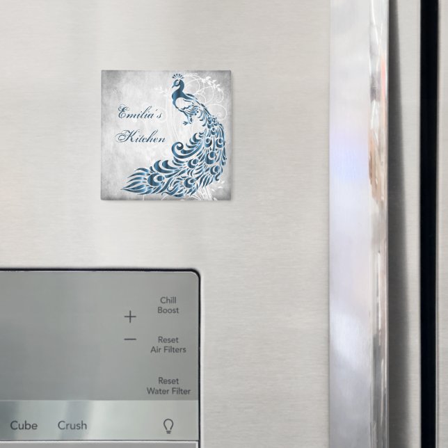 Blue Peacock Personalisiert Magnet (In Situ (Kühlschrank))