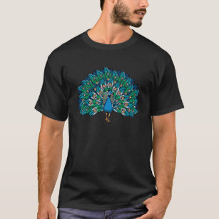 Blue Peacock Print Peacock für Jungen und Mädchen T-Shirt
