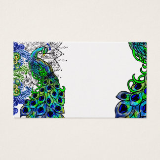 Blue Peacock-Visitenkarte