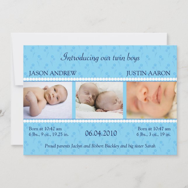 Blue Pearl Twins Ankündigung (Vorderseite)