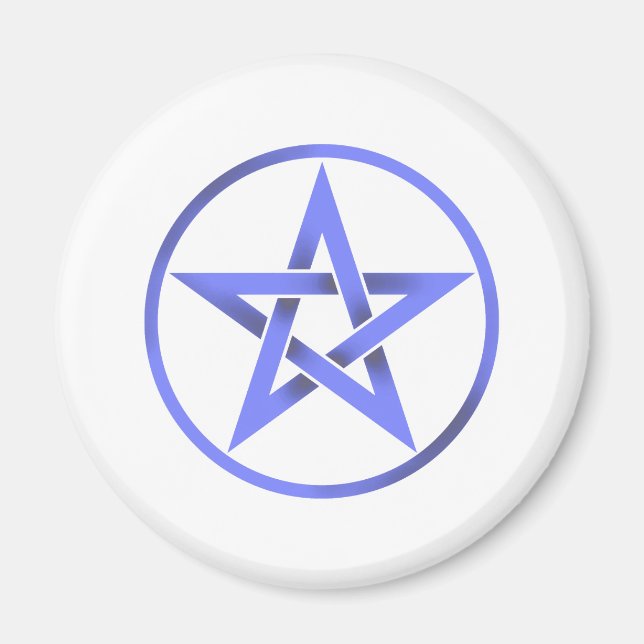 Blue Pentagram Pentagramm Magnet (Vorne)