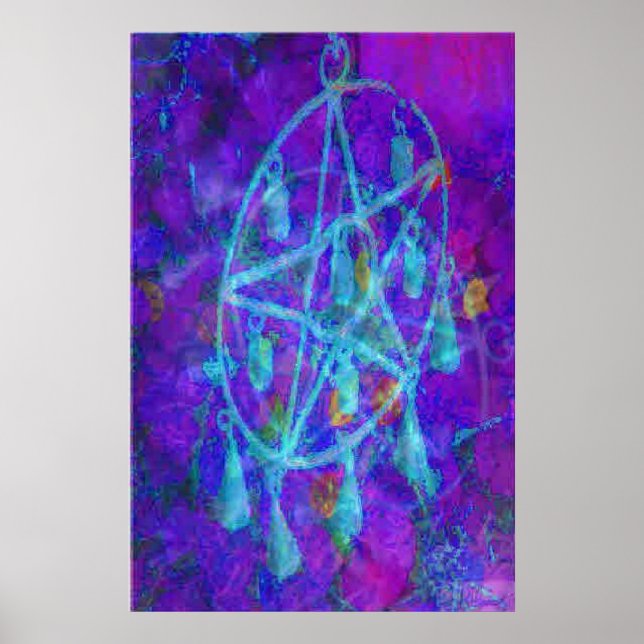Blue Pentagramm Royale von JudyMarisa Poster (Vorne)