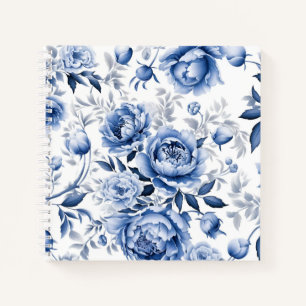 Blue Peonies Notizbuch