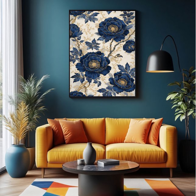 Blue Peonies Poster (Von Creator hochgeladen)