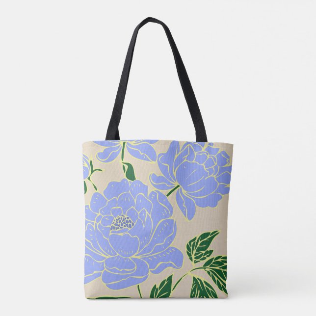 Blue Peonies Tasche (Rückseite)