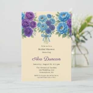 Blue Peony & Fig Lila Rose Brautparty Einladung