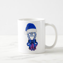 Blue Peppermint Candy Cane Kaffeetasse