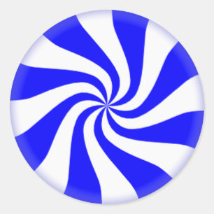 Blue Peppermint Candy Stickers