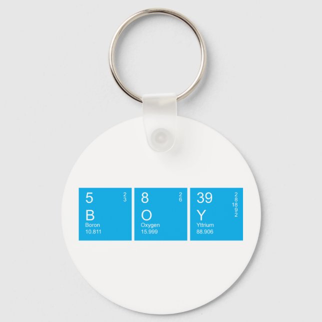 Blue Periodic Table BOY Schlüsselanhänger (Vorderseite)