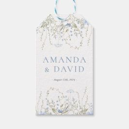 Blue Periwinkle Wildblume Wedding Geschenkanhänger