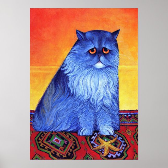 Blue Persian mit Starfish Poster (Vorne)