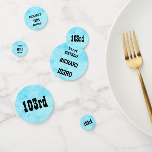 Blue Personalisiert 103. Geburtstag Konfetti