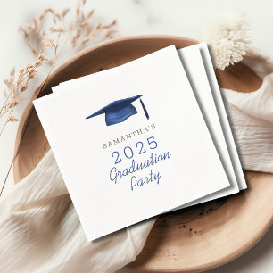 Blue Personalisiert 2025 Graduation Party Serviette