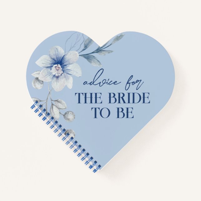Blue Personalisiert Advice for Bride Keepake Notizbuch (Vorderseite)
