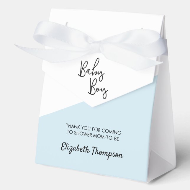 Blue Personalisiert Baby Boy Dusche Geschenkschachtel (Vorderseite)