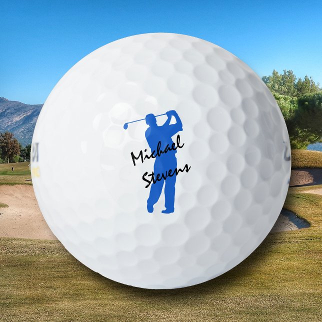 Blue Personalisiert Golfer Golfball (Von Creator hochgeladen)