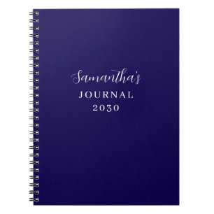 Blue Personalisiert Modern Journal Notizblock