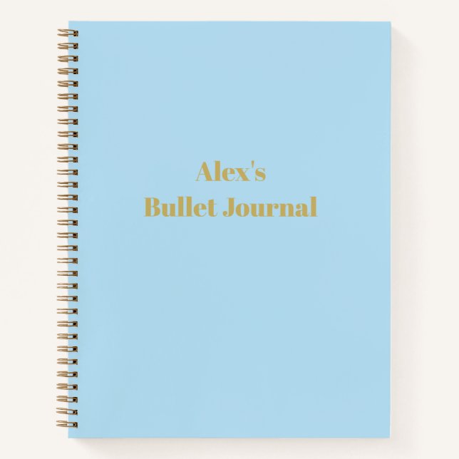 Blue Personalisiert Notebook Bullet Journal Notizbuch (Vorderseite)
