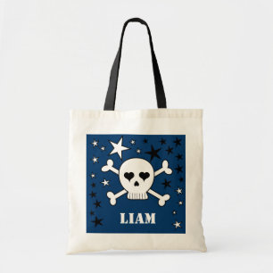 Blue Personalizable Niedlich Skull Crossbone und S Tragetasche