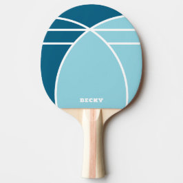 Blue Personalized Ping Pong Paddle with Name Tischtennis Schläger