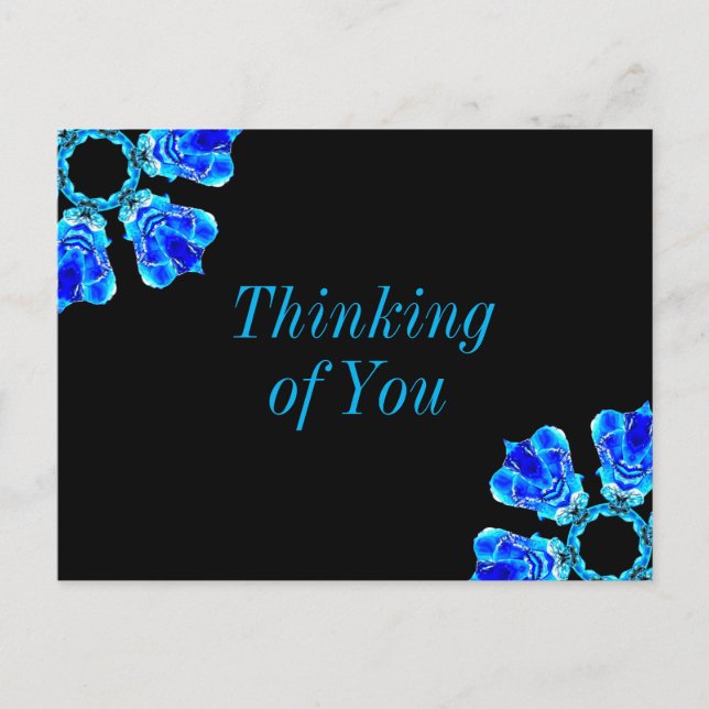 Blue Petals Postkarte (Vorderseite)