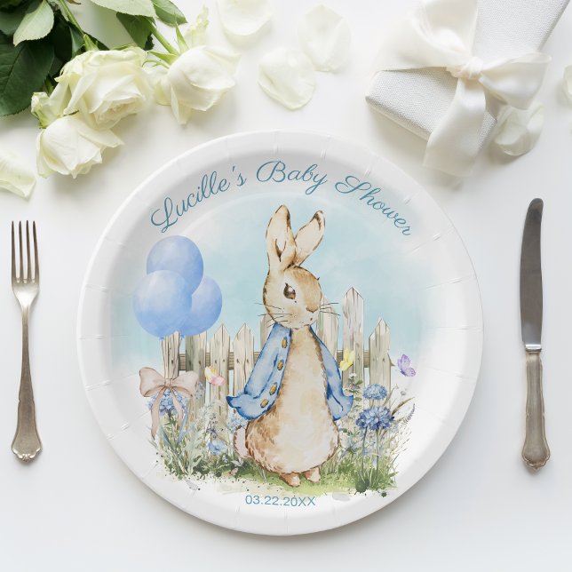 Blue Peter Rabbit Baby Duschgeschirr Pappteller (Von Creator hochgeladen)