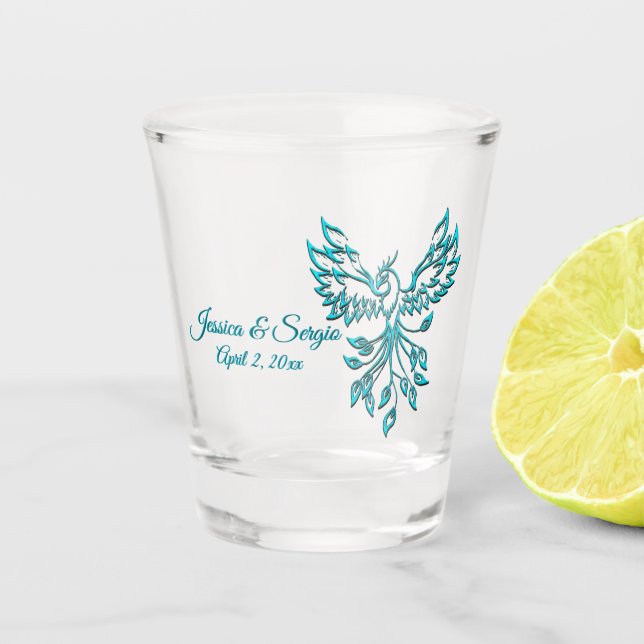 Blue Phoenix erhöht Brillenzählung und Gräuel Plus Schnapsglas (Vorderseite)