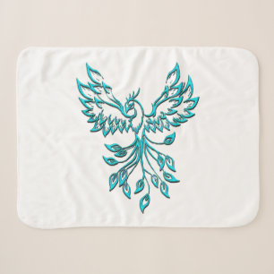 Blue Phoenix Erhöhungen auf Weiß Sherpadecke