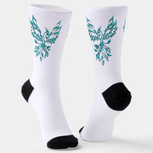 Blue Phoenix Erhöhungen auf Weiß Socken