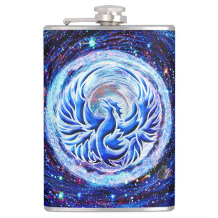 Blue Phoenix Flachmann