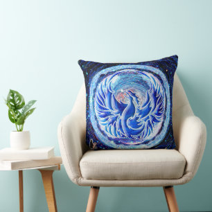 Blue Phoenix Kissen