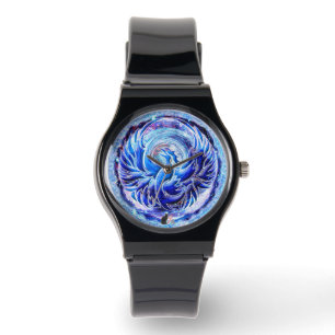 Blue Phoenix Silicone Armbanduhr