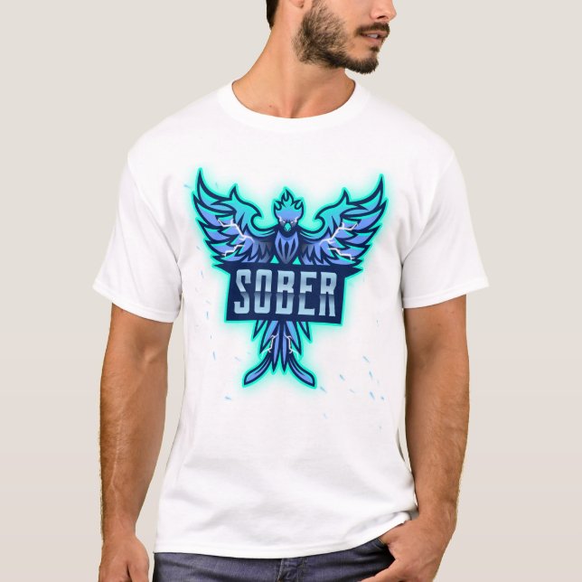 Blue Phoenix von Sobriety T-Shirt (Vorderseite)