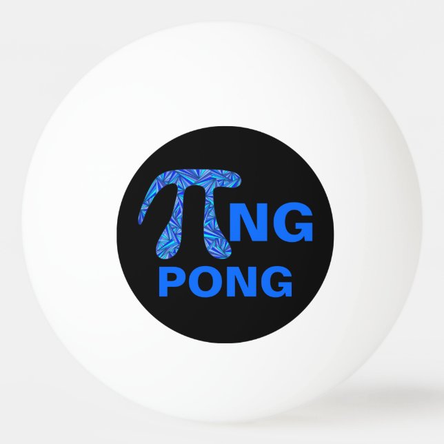 Blue Pi Symbol Math Geek Funny Pi+ng Pong Design Tischtennisball (Vorderseite)