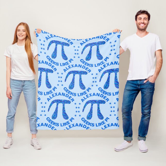 Blue Pi Symbol Math Geek Zuhause Dorm Geeks wie Pi Fleecedecke (Beispiel)