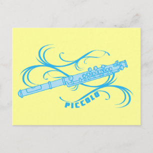 Blue Piccolo Postkarte