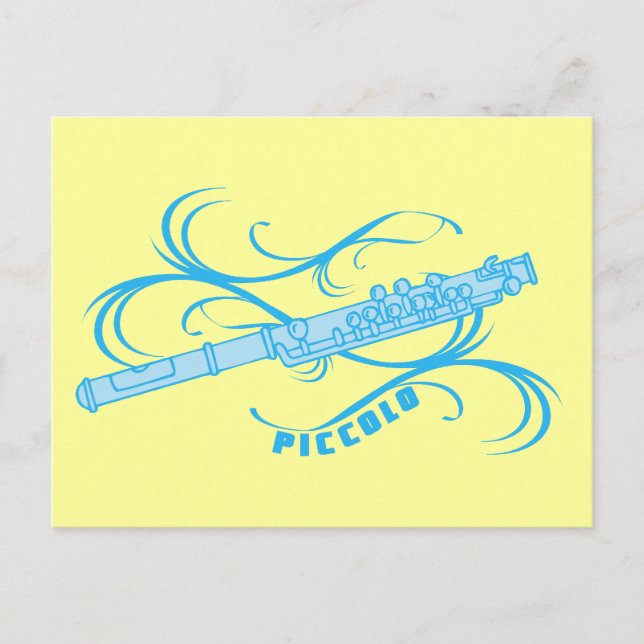 Blue Piccolo Postkarte (Vorderseite)