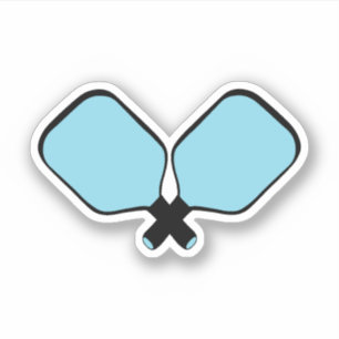 Blue Pickleball Paddles Aufkleber