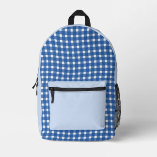 blue picnic backpack bedruckter rucksack
