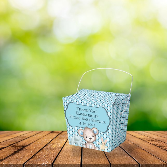 Blue Picnic Friends Baby Showkörbe Vielen Dank Geschenkschachtel (Von Creator hochgeladen)