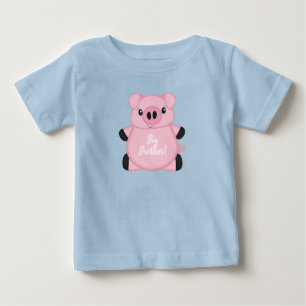 Blue Pig Baby Dusche Baby T-shirt